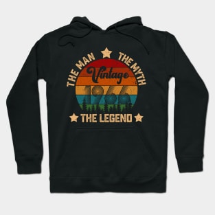 Father's Day Shirt Vintage 1966 The Men Myth Legend 54th Birthday Gift Hoodie